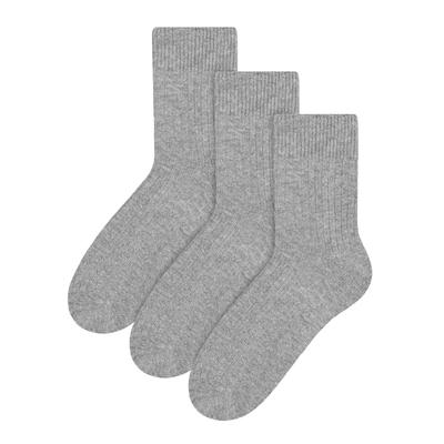 3 Paar Wollsocken für Damen | Steven | Atmungsaktive gepolsterte Damensocken Grau Image