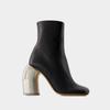 Silver Spring Stiefelette - Off White - Leder - Schwarz/Silber