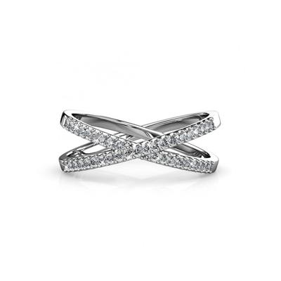 X Ring - Silber und Kristall Image