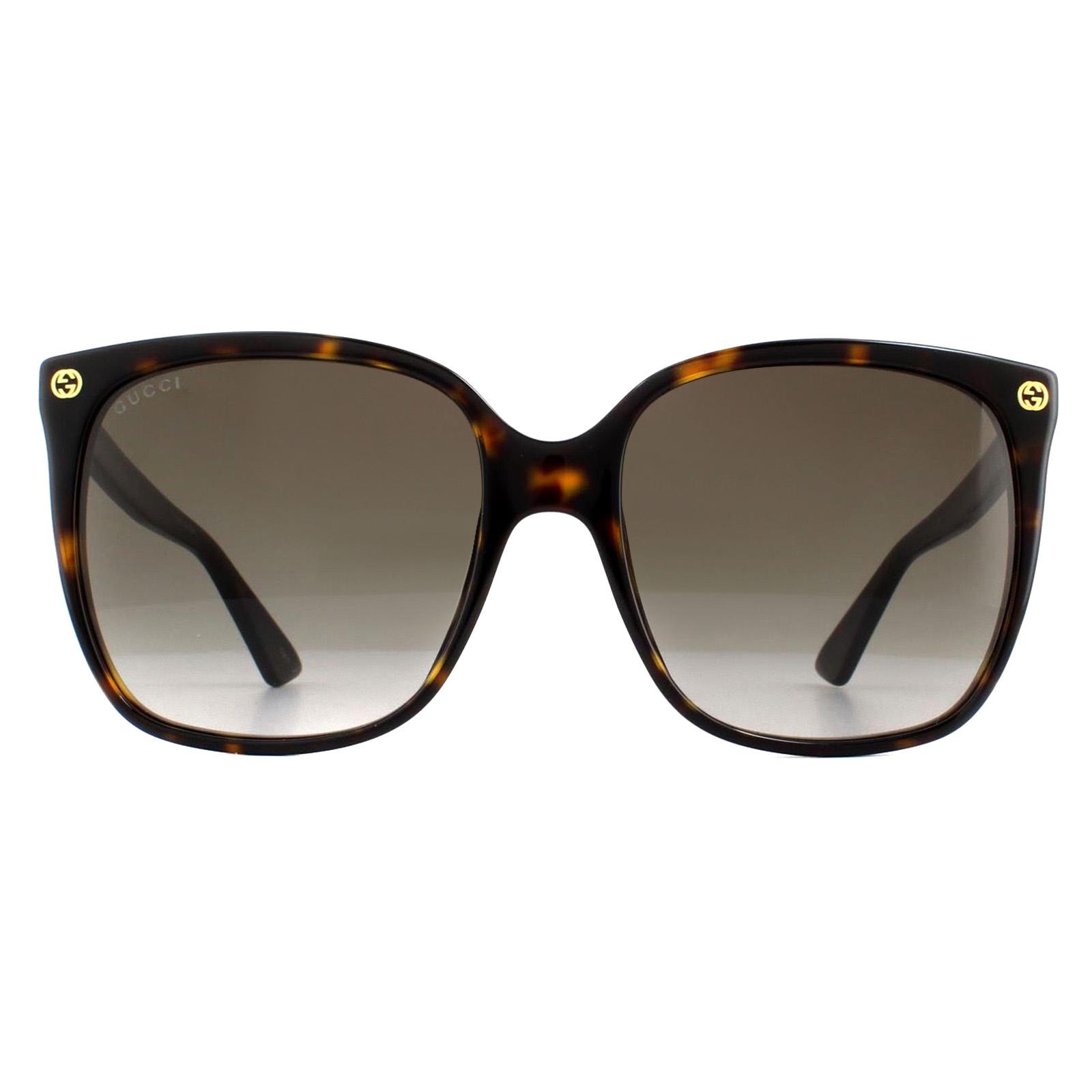 Gucci Cat Eye Sonnenbrille für Damen in Havanna Grau mit Farbverlauf Image