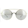 Michael Kors Sonnenbrille Cabo MK1027 11936G Blassgold Ton Silber Spiegel