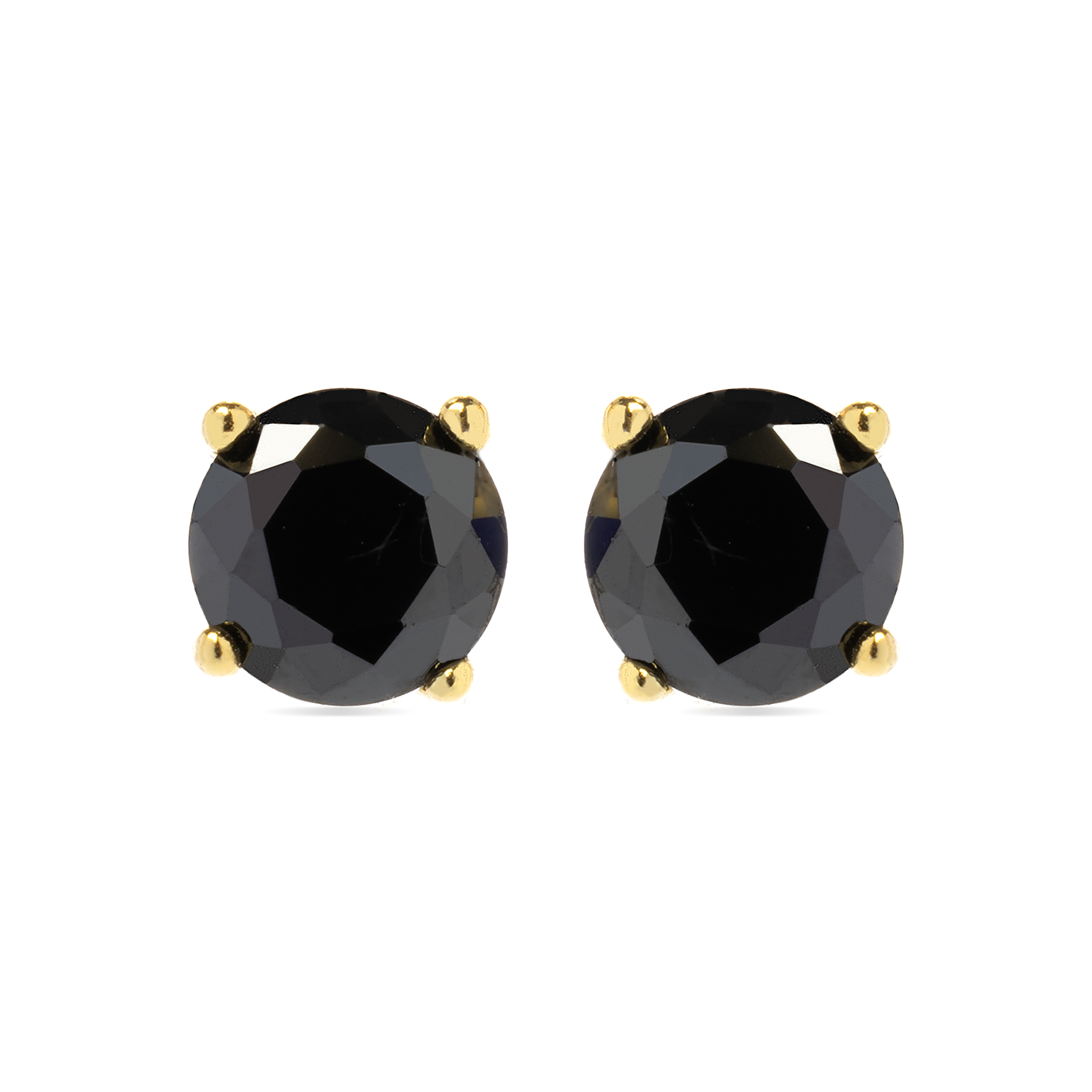 Luxenter Ohrringe, 925er Sterlingsilber und 18K vergoldeter Onyx Zirkonia Image
