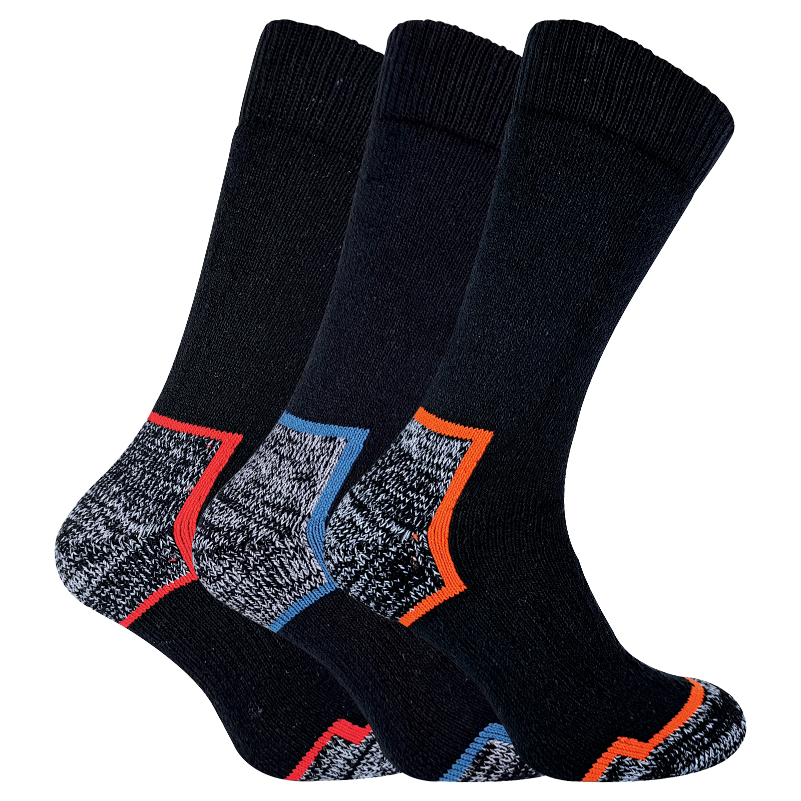 3 Paar Herren Heavy Duty Cotton Cushioned Work Boot Socken Image