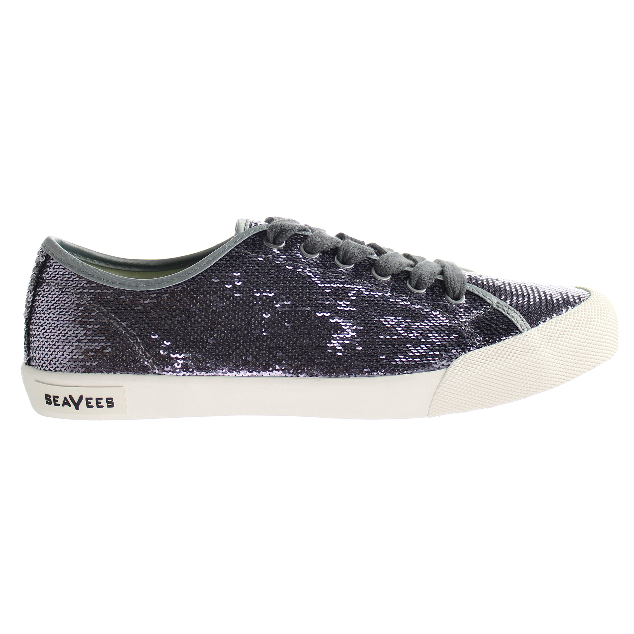 Seavees Monterey Sneaker Standard Pewter gewebte Pailletten Purple Damenschuhe
