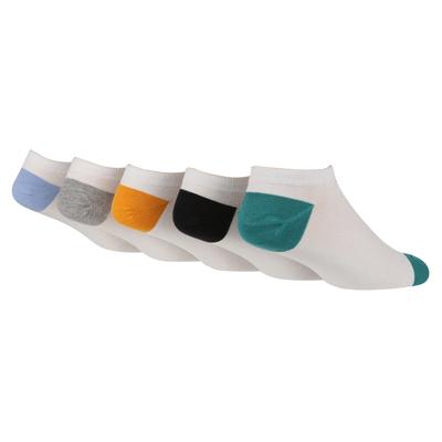 Wild Feet - 5er-Pack Herren Bambus-Trainersocken | farbige Ferse & Spitze Image