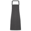Premier Ladies/Womens Slim Apron (ohne Tasche) (2er-Pack) (Dunkelgrau)