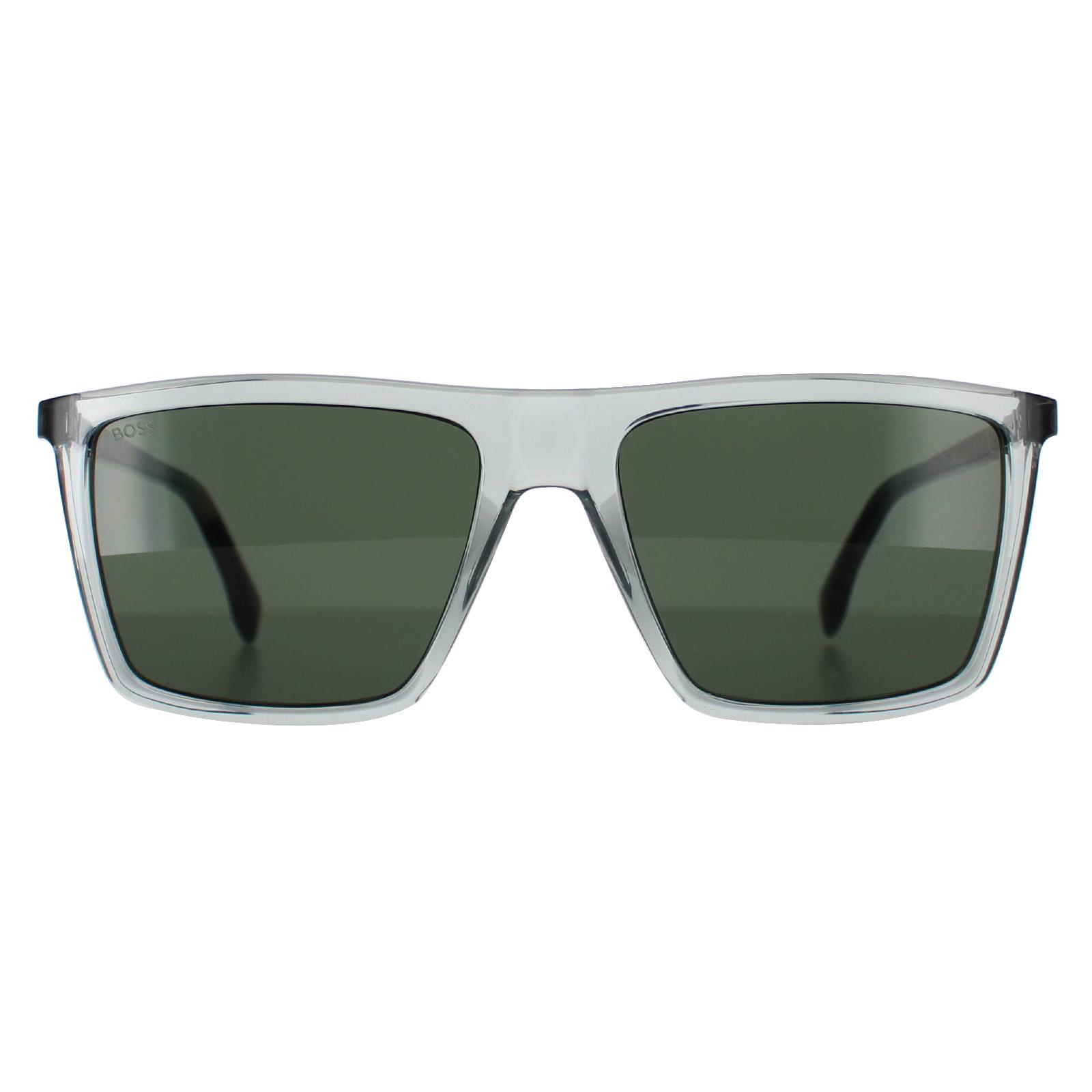 Hugo Boss Square Herren Grau Havanna Grün BOSS 1490/S