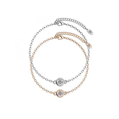 Geburtsstein-Armband - Rhodium Rose Gold und Kristall Image