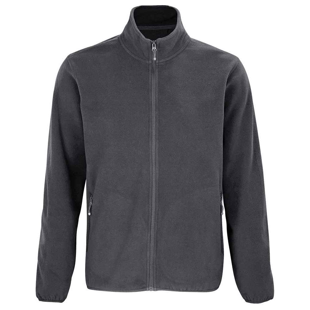 SOLS Mens Factor Recycled Fleece Jacke (Holzkohle) Image