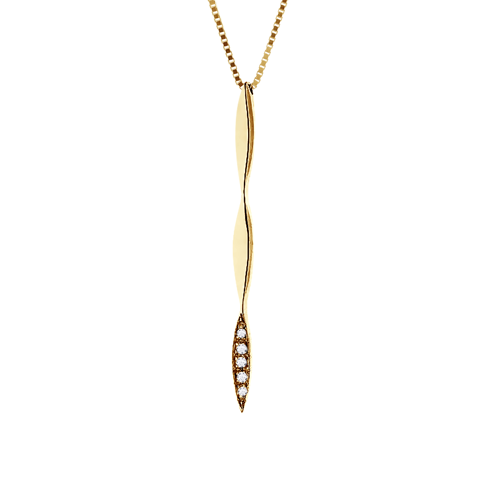 DIADEMA - Halskette mit Diamanten - Weißgold - venezianische Kette Image