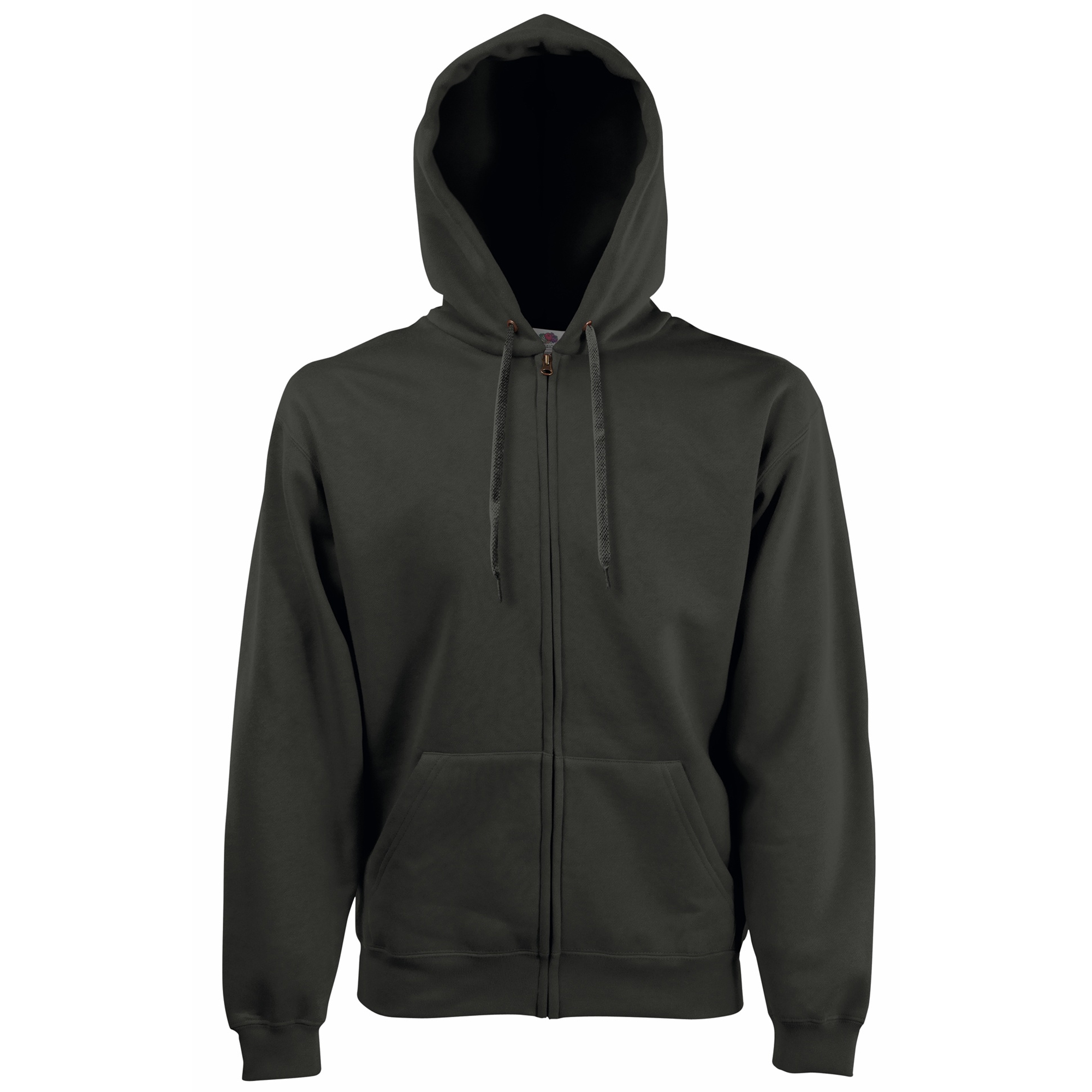 Fruit Of The Loom Herren Premium 70/30 Zip-Up Sweatshirt / Hoodie mit Kapuze (Charcoal) Image
