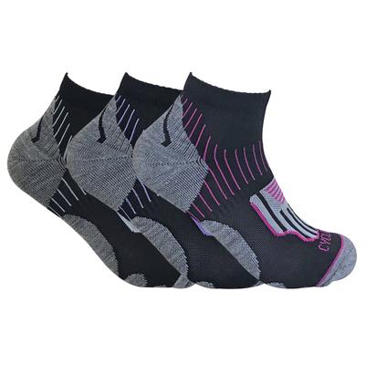 3 Paar Damen Anti Schweiß Knöchel Trainer Sport Socken mit Ferse Polsterung Image