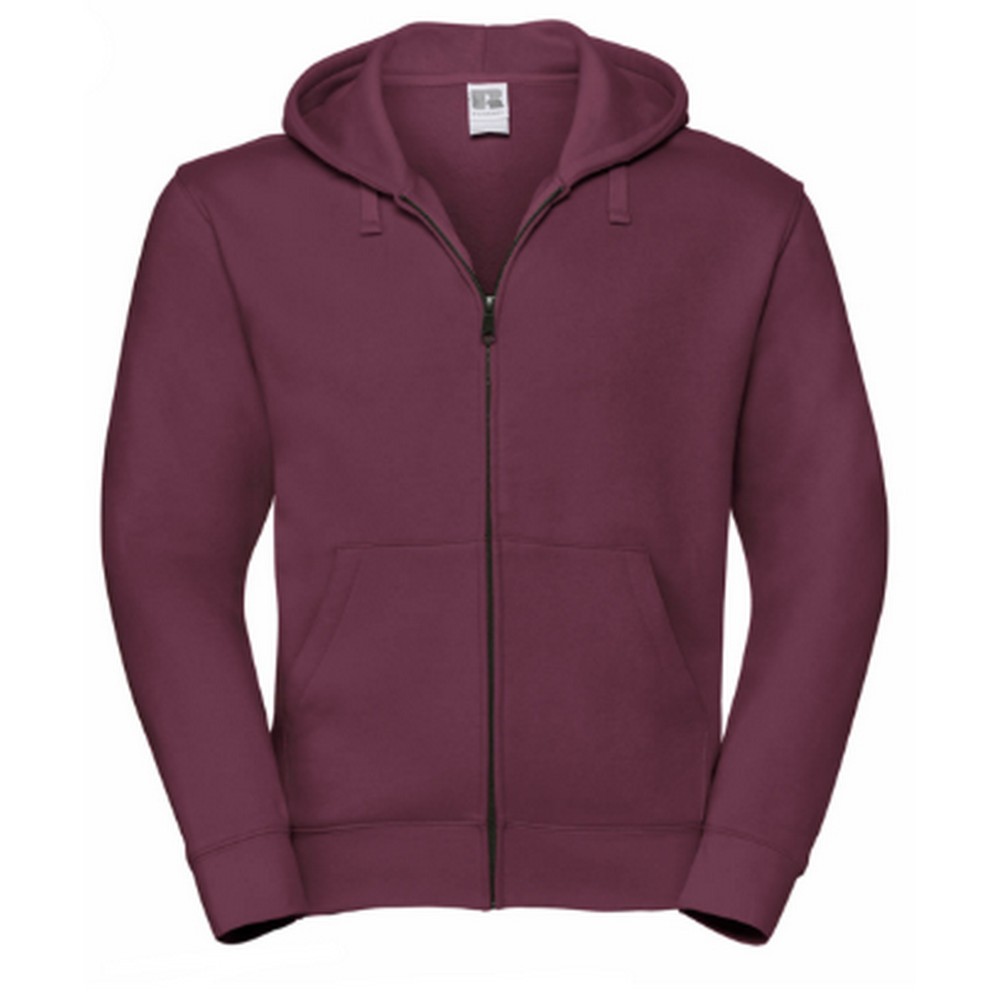 Russell Herren Authentic Full Zip Hooded Sweatshirt / Hoodie (Burgund) Image