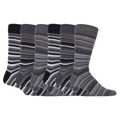 6er-Pack farbenfrohe gestreifte Baumwollsocken für Herren in 7 verschiedenen Ausführungen Image