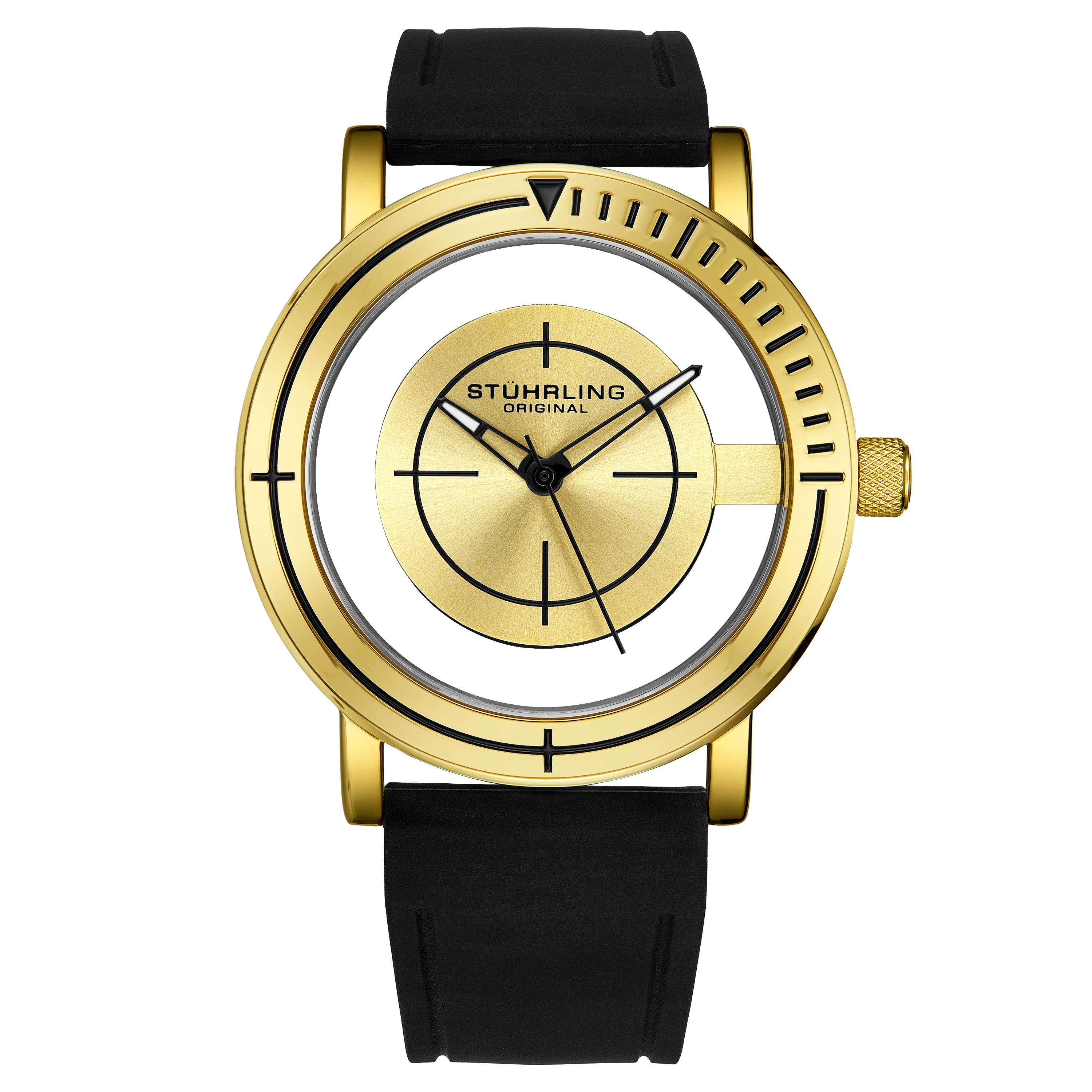 Gold und Schwarz Aviator Quartz 42mm