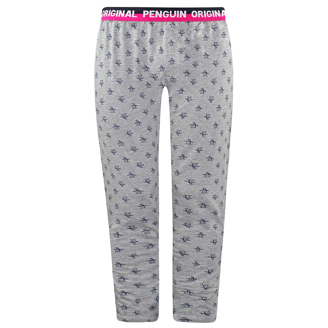 Original Penguin Aop Pete Mens Grey Lounge Pyjamas Bottoms