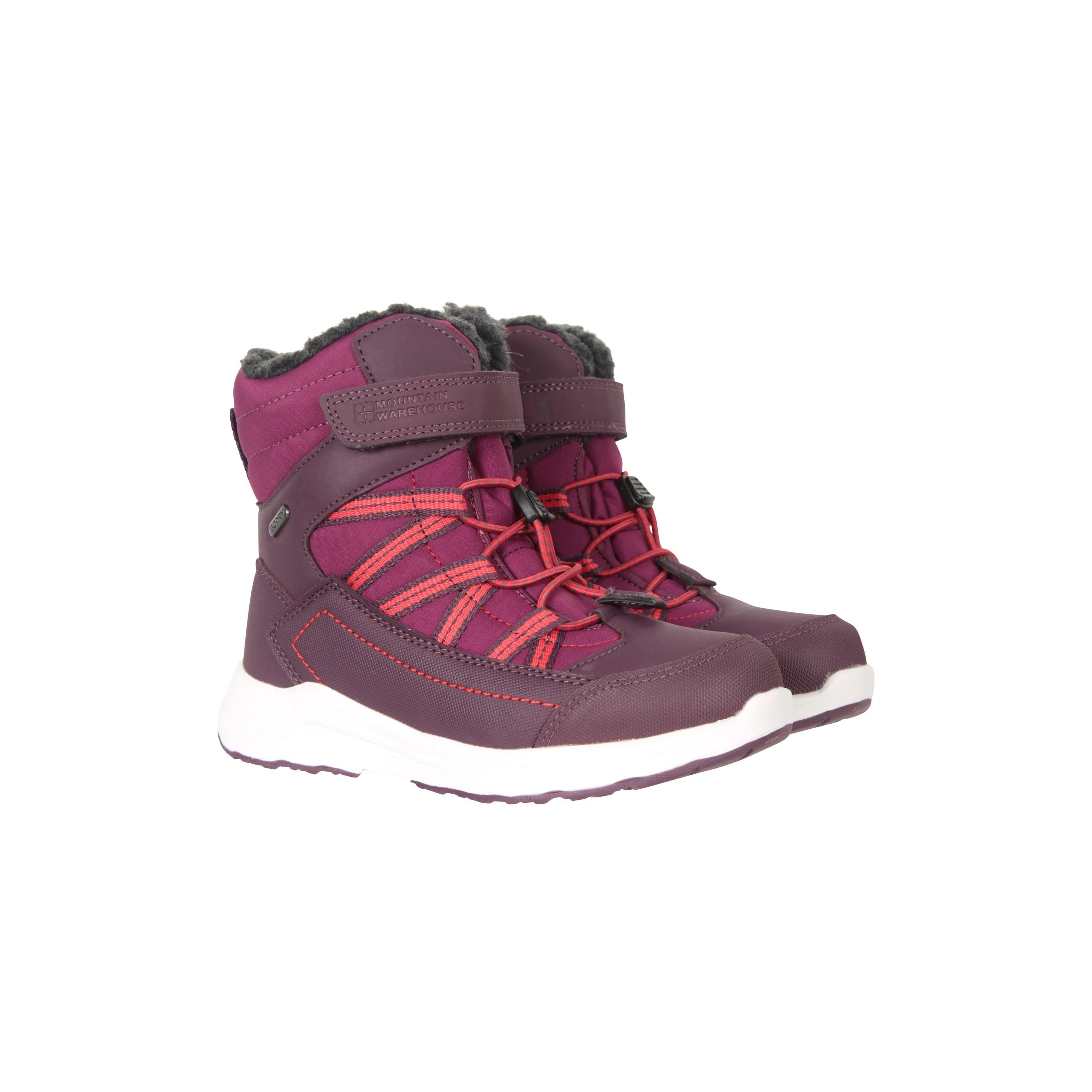 Mountain Warehouse Childrens/Kids Denver Adaptive Wasserdichte Schneestiefel (Berry) Image