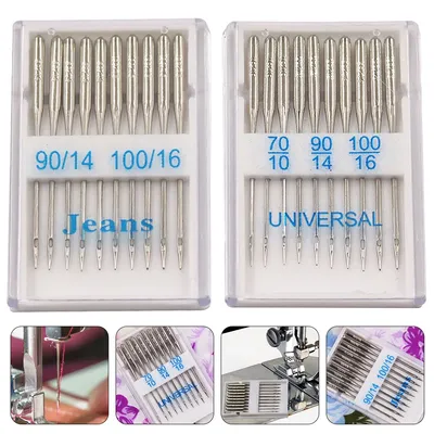 2 Boxes Sewing Machine Accessories Needles Quilting Machines Household Stiching Home Replacement Stainless Steel Sewing Supplies