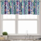 Ambesonne Abstract Window Valance Stripes Circles Party 54 X 12 Multicolor