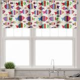Ambesonne Fish Window Valance Vibrant Striped Fishes 54 X 12 Multicolor