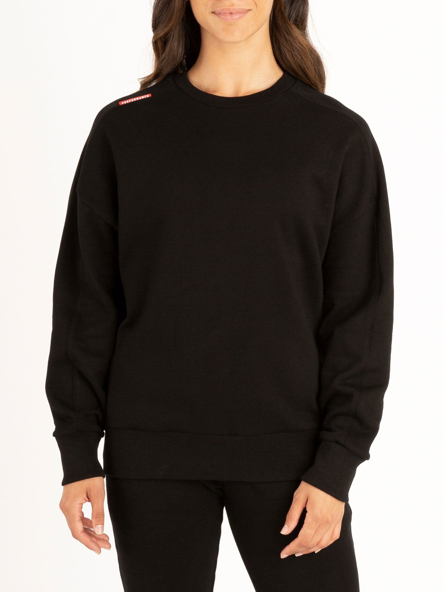 Luke 1977 Womens Raise Workout Oversized Sweatshirt in Black - Size X-small | Luke 1977 Sale | Discount Designer Brands