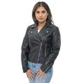 Infinity Leather Womens Biker Jacket-Zanzibar - Black - Size 8 UK | Infinity Leather Sale | Discount Designer Brands