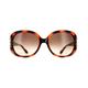 Salvatore Ferragamo Oval Womens Tortoise Brown Gradient Sunglasses - One Size | Salvatore Ferragamo Sale | Discount Designer Brands
