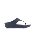 Fitflop Womens Fit Flop Shuv Leather Toe-Post Sandals in Navy Leather - Size UK 8 | Fitflop Sale | Discount Designer Brands