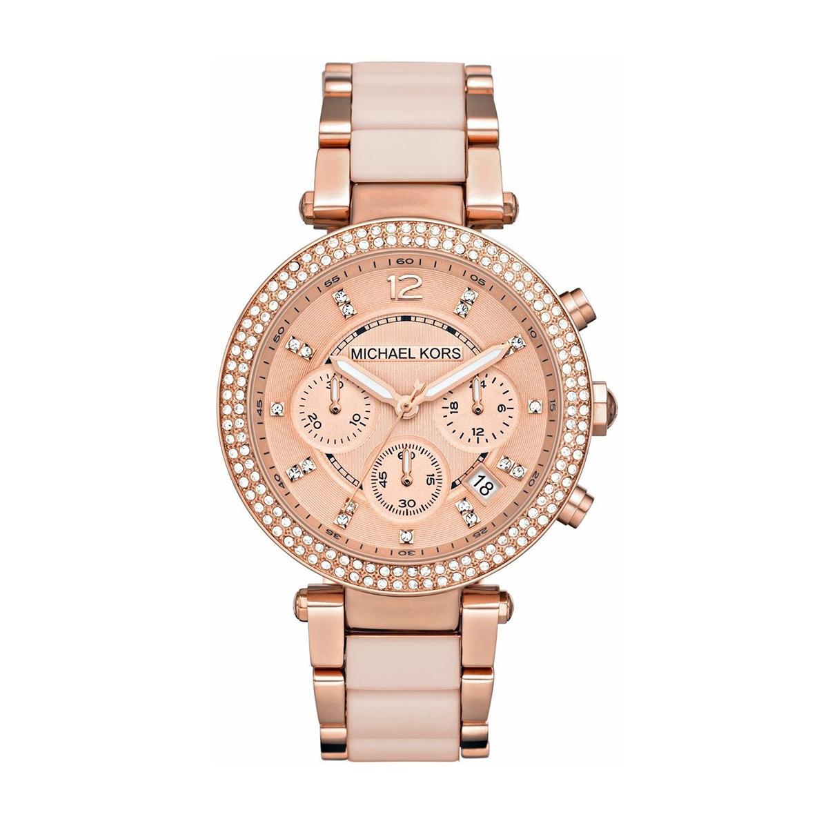 Michael Kors Womens Ladies' Parker Watch MK5896 - Rose Gold Metal - One Size | Michael Kors Sale | Discount Designer Brands