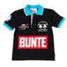 La Martina Boys Boy's Short-sleeved Polo Shirt With Contrasting Lapel Collar 2KP049 - Black Cotton - Size 8Y