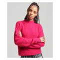 Superdry Womens Vintage Essential Mock Neck Jumper - Pink Alpaca Wool - Size 16 UK | Superdry Sale | Discount Designer Brands