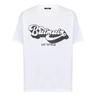 Balmain Mens 70s Logo Print T-Shirt in White Cotton - Size Large | Balmain Sale | Discount Designer Brands