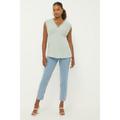 Dorothy Perkins Womens Tall Cropped Slim Mom Jeans - Blue Cotton - Size 8 Regular | Dorothy Perkins Sale | Discount Designer Brands