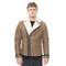 Infinity Leather Mens Double Breasted Sheepskin Biker Jacket-Manila - Tan - Size 3XL | Infinity Leather Sale | Discount Designer Brands