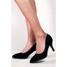 Where's That From Womens 'Paola' Mid High Heel Court Pump Shoes With Pointed Toe - Black - Size UK 7