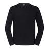 Fruit of the Loom Mens Iconic 195 Premium Ringspun Cotton Long-Sleeved T-Shirt (Black) - Size Large