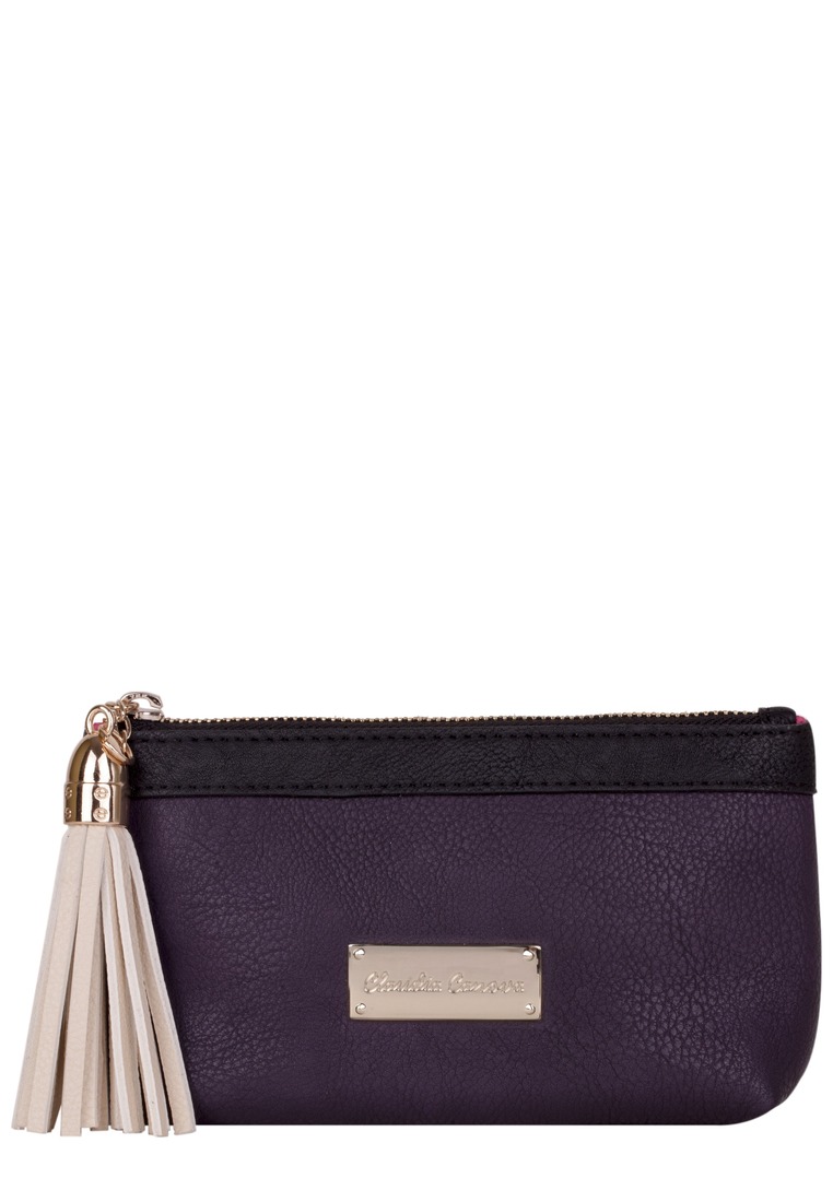 Claudia Canova Womens Zip Top Tassle Detailed Washbag - Purple - One Size | Claudia Canova Sale | Discount Designer Brands