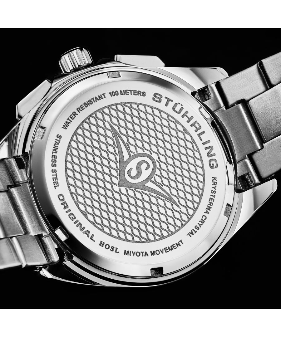 Stührling Mens Velocity 4016 Quartz 42mm Chronograph - Silver - One Size | Stührling Sale | Discount Designer Brands