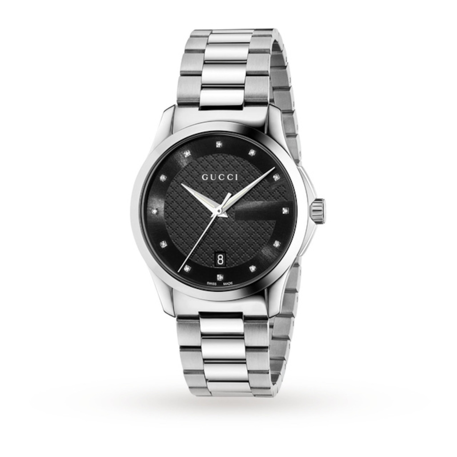 Gucci YA126456 Mens Watch - Silver Stainless Steel - One Size | Gucci Sale | Discount Designer Brands