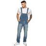 Enzo Mens Blue Denim Overall Dungarees - Size 34W/32L Cotton - Size 34W/32L