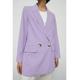 Warehouse Womens Relaxed Double Breasted Blazer - Purple - Size 8 UK | Warehouse Sale | Discount Designer Brands