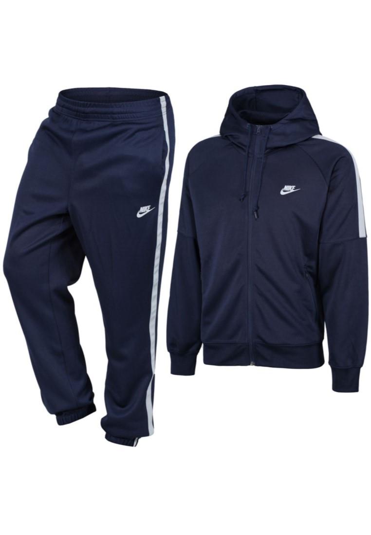 Nike Mens Tribute Hooded Tracksuit in Navy - Size Large | Nike Sale | Discount Designer Brands