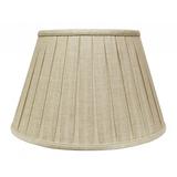 HomeRoots 12 in. Cream Slanted Paperback Linen Empire Lampshade with Box Pleat