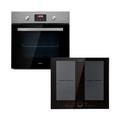 Klarstein - Kalahari Delicatessa ensemble four à induction encastrable en inox noir