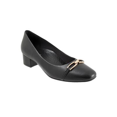 Women's Dakota Heeled Pump by Trotters in Black (Size 7 1/2 M)