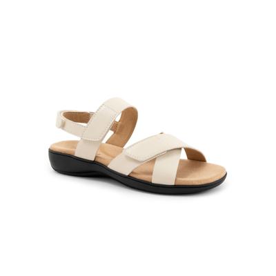 Extra Wide Width Women's River Sling Back Sandal by Trotters in Ivory (Size 7 1/2 WW)