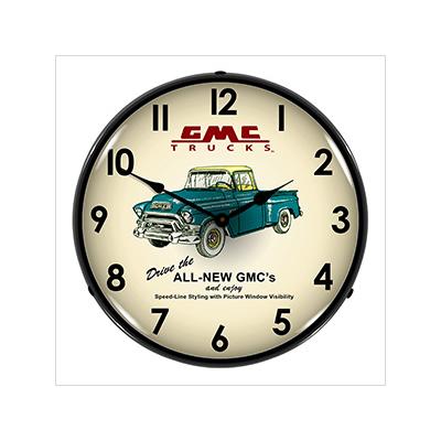 Collectable Sign and Clock GMC Trucks 1956 Backlit Wall Clock