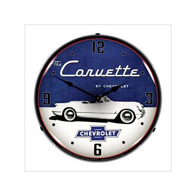 Collectable Sign and Clock 1954 Corvette Backlit Wall Clock