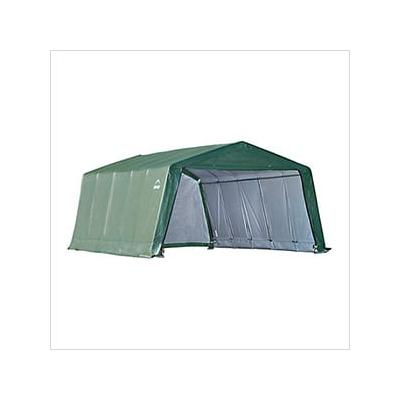 ShelterLogic 12x20x8 Peak Style Hay Storage Shelter (Green Cover)