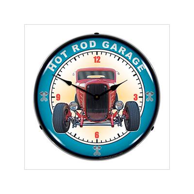 Collectable Sign and Clock Hot Rod Garage Backlit Wall Clock